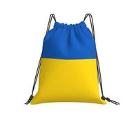 Zaino con Coulisse 36x42cm, Flag of Ukraine Zaino per Bambini Impermeabile di Grande capacità Borse Sportive Unisex, per Compleanno, Arrampicata, Donna