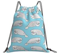 Zaino con Coulisse 36x42cm, Manatee You Are The One for Me Sacche da Palestra Impermeabile di Grande capacità Borsa da Ginnastica, per Compleanno, Ciclismo, Yoga