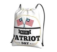 Zaino con Coulisse 9/11 We Will Never Forget Sportiva Zainetto Leggero Borsa con Coulisse Grande capacità Sacca da Palestra per Scuola Viaggi Unisex