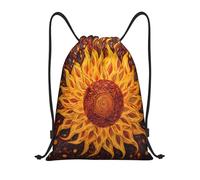 Zaino con Coulisse Abstract Sunflower Art Flower Pattern Sacca Sportiva di Grande capacità Durevole Borsa per La Scuola, per Palestra, Compleanno, Festa, 36x42cm