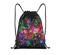 Zaino con Coulisse Abstract Trippy Aesthetic Bubble Creative Psychedelic Sacca Sportiva Pieghevole Sacche Sportive Sport Gym Sack per Festival Escursionismo Viaggi 36X42CM