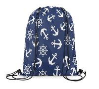 Zaino con Coulisse Anchor Rudder Decor Borsa con Coulisse Leggero Sacca da Palestra Pieghevole Sportiva Zainetto per Viaggi Unisex Spiaggia