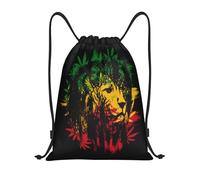 Zaino con Coulisse And Rastafarian Cannabis Borsa con Coulisse Leggero Sacca da Palestra Impermeabile Sportiva Zainetto per Vacanze Scuola Unisex