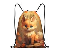 Zaino con Coulisse Autumn Fox Forests Pattern Drawstring Backpack Impermeabile Sacca da Palestra Grande capacità Sacchetta Sportiva per Spiaggia Unisex Viaggi