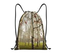 Zaino con Coulisse Birch Trees Fall Drawstring Backpack Pieghevole Sportiva Zainetto Impermeabile Sacca da Palestra per Viaggi Vacanze Unisex