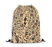 Zaino con Coulisse Boho Leopard Print Exotic Tribal Style Light-Ning Pattern Sacchetta Sportiva Leggero Sacca da Palestra Impermeabile Sportiva Zainetto per Scuola Unisex Spiaggia