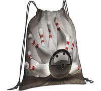 Zaino con Coulisse Bowling Ball Retor Gray Sacca Sportiva Durevole di Grande capacità Borsa per La Scuola, per Festa, Compleanno, Donna, 36x42cm