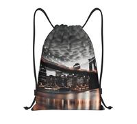 Zaino con Coulisse Brooklyn Bridge Sportiva Zainetto Leggero Drawstring Backpack Resistente Sacca da Palestra per Scuola Unisex Vacanze
