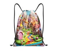 Zaino con Coulisse Candy Land Sacca da Palestra Pieghevole Sacchetta Sportiva Impermeabile Sportiva Zainetto per Viaggi Scuola Spiaggia
