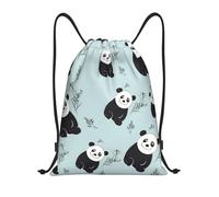 Zaino con Coulisse Cartoon Panda Bear Sacche da Palestra di Grande capacità Multifunzione Coulisse Tasche, per Escursionismo, Arrampicata, Uomo, 36x42cm