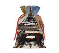 Zaino con Coulisse Cityscape Paris Eiffel Tower France Drawstring Backpack Leggero Sacca da Palestra Pieghevole Sportiva Zainetto per Spiaggia Viaggi Unisex