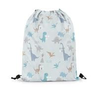 Zaino con Coulisse Dinosaur Silhouette Cartoon Dino Animal Geometry Polka Dots Sacca Sportiva Fashion Drawstring Bag Unisex Sacche Sportive per Scuola Escursionismo Palestra 36X42CM