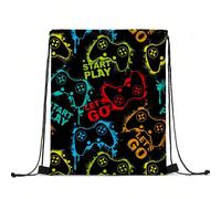 Zaino con coulisse, disegno a tema GAME 3D, zaino colorato per palestra e training, borsa da palestra Gioco Colorato 2,Gioco colorato 1,Gioco SKD colorato,GIOCATORE DI GIOCO SKD,Re del gioco SKDFumett