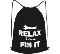 Zaino con Coulisse Don't Worry I Can Fix It Drawstring Backpack Pieghevole Sacchetta Sportiva Impermeabile Sacca da Palestra per Unisex Viaggi Vacanze