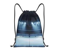 Zaino con Coulisse Empty Ice Hockey Arena At Night 00002 Sacca da Palestra Impermeabile Drawstring Backpack Leggero Sacchetta Sportiva per Viaggi Scuola Spiaggia