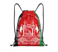 Zaino con Coulisse Flag of Afghanistan Drawstring Backpack Impermeabile Sportiva Zainetto Grande capacità Sacca da Palestra per Viaggi Unisex Scuola