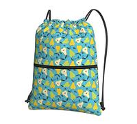 Zaino con Coulisse Fruit Pear Pattern Borsa con Coulisse Leggero Sacca da Palestra Impermeabile Sportiva Zainetto per Spiaggia Unisex Vacanze