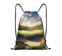 Zaino con Coulisse Golf Course Multifunzionale Borsa da Ginnastica Pieghevole Sacca Zainetto per Donna Studenti Uomo 39X46Cm