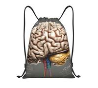 Zaino con Coulisse Human Brain Sacchetta Sportiva Resistente Drawstring Backpack Impermeabile Sportiva Zainetto per Unisex Scuola Vacanze