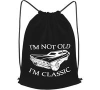Zaino con Coulisse I'm Not Old I'm Classic Drawstring Backpack Impermeabile Sacchetta Sportiva Pieghevole Sacca da Palestra per Scuola Spiaggia Unisex