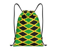 Zaino con Coulisse Jamaica Day with Jamaica Flag Sacca da Palestra Pieghevole Sportiva Zainetto Leggero Borsa con Coulisse per Spiaggia Vacanze Scuola