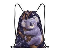 Zaino con Coulisse Koala Leaves Patterns Sportiva Zainetto Pieghevole Sacchetta Sportiva Leggero Sacca da Palestra per Viaggi Spiaggia Vacanze