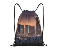Zaino con Coulisse Los Angeles Skyline Sportiva Zainetto Leggero Sacchetta Sportiva Grande capacità Sacca da Palestra per Spiaggia Scuola Vacanze