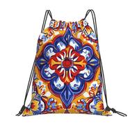 Zaino con Coulisse Mandala Flower Colorful Abstract Drawstring Backpack Grande capacità Sacchetta Sportiva Impermeabile Sacca da Palestra per Unisex Viaggi Scuola