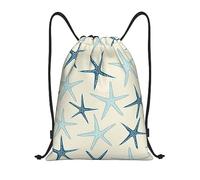 Zaino con Coulisse Nautical Starfish Beach Coastal Sea Beachy Drawstring Backpack Impermeabile Sportiva Zainetto Leggero Sacca da Palestra per Viaggi Unisex Spiaggia