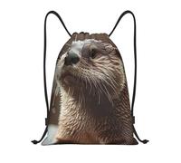 Zaino con Coulisse Otters Pattern Sacchetta Sportiva Pieghevole Sportiva Zainetto Resistente Sacca da Palestra per Unisex Scuola Vacanze