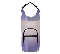 Zaino con coulisse per bottiglia d'acqua viola sfumato con porta bottiglia d'acqua, supporto per cintura, adatto per bottiglie da 567 g, 680 g, 907 g, 1134 g, Viola sfumato., 1 size