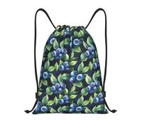 Zaino con Coulisse Realistic Blueberries Sportiva Zainetto Resistente Sacca da Palestra Leggero Drawstring Backpack per Vacanze Viaggi Scuola