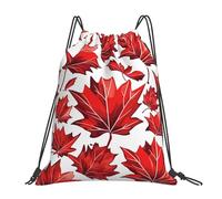 Zaino con Coulisse Red Fall Maple Autumn Leaves Borsa con Coulisse Resistente Sacca da Palestra Grande capacità Sacchetta Sportiva per Scuola Viaggi Spiaggia