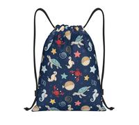 Zaino con Coulisse Sea Creatures Drawstring Backpack Pieghevole Borsa con Coulisse Leggero Sacca da Palestra per Viaggi Unisex Scuola