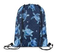 Zaino con Coulisse Sea Turtle Sportiva Zainetto Impermeabile Drawstring Backpack Resistente Sacchetta Sportiva per Spiaggia Unisex Vacanze