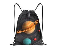 Zaino con Coulisse Solar System Paper Art Drawstring Backpack Pieghevole Sacca da Palestra Leggero Sacchetta Sportiva per Viaggi Unisex Scuola
