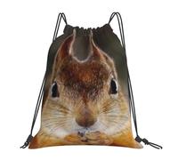 Zaino con Coulisse Squirrel Sportiva Zainetto Leggero Drawstring Backpack Resistente Sacca da Palestra per Viaggi Spiaggia Scuola