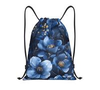 Zaino con Coulisse Watercolor Florals Drawing Sacca da Palestra Pieghevole Drawstring Backpack Leggero Sportiva Zainetto per Vacanze Spiaggia Viaggi