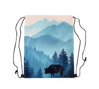 Zaino con Coulisse Wild American Bison Sacca da Palestra Grande capacità Drawstring Backpack Resistente Sportiva Zainetto per Vacanze Unisex Spiaggia