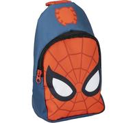 Zaino con fionda Spiderman - Blu e rosso - 13x23x7cm - Realizzato in poliestere - Fionda per bambini con manici regolabili - Scomparto principale - Prodotto originale disegnato in Spagna