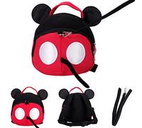 Zaino con imbracatura per bambini, con guinzaglio anti-smarrimento, mini zaino di sicurezza per bambini da 1 a 3 anni (scarabeo rosso)