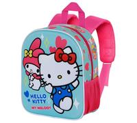 Zaino con immagini in rilievo Hello Kitty e My Melody borsa per la scuola asilo materna 31 cm zainetto per bambini con figura in 3D