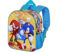 Zaino con immagini in rilievo Sonic Knuckles Tails borsa per la scuola asilo materna 31 cm zainetto per bambini con figura in 3D