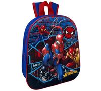 Zaino con immagini in rilievo Spiderman Marvel borsa per la scuola asilo materna zainetto con figura in 3D per bambini 32 cm