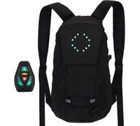 Zaino con indicatori di direzione a LED con telecomando, accessorio riflettente per escursionismo e viaggio, per uomini e donne, ricaricabile tramite USB, illuminato a LED, con controllo wireless