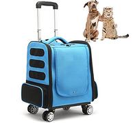 Zaino Con Maniglia Estensibile E Ruote Per Animali Domestici,Trolley Per Animali Domestici,Trasportino Per Animali Domestici, Cuccioli Passeggini,Carrelli Cuccia Portatile Per Animali Fino A 8 Kg
