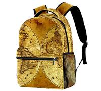 Zaino con mappa del mondo antico per ragazze e ragazzi per zaini scolastici