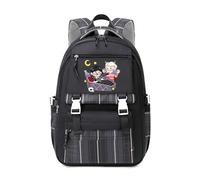 Zaino con motivo a griglia, cartoni animati, unisex, animazione, dramma, commedia, tasche con stampa, outdoor, viaggi, computer, cartoni animati, scuola, stoccaggio, b, L