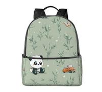 Zaino con panda della foresta, per donne e uomini, con farfalla e camion, borsa per la scuola per adolescenti, borsa per libri, zaino casual per college, viaggi, lavoro