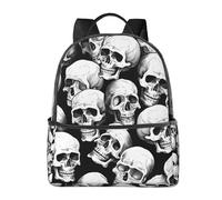 Zaino con scheletro di Halloween, per donne, uomini, teschio, fantasmi, borsa per la scuola per adolescenti, borsa per libri, zaino casual per college, viaggi, lavoro